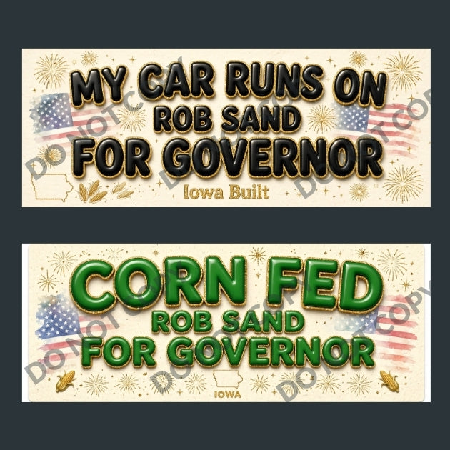 Rob Sand Iowa Governor Bumper Stickers 10-Pack