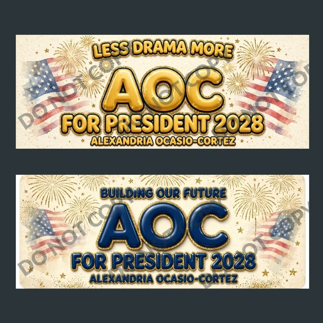 AOC For President Bumper Stickers 10-Pack