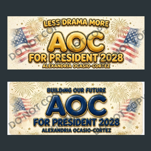 AOC For President Bumper Stickers 10-Pack