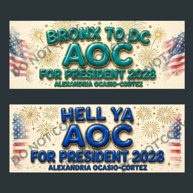 AOC For President Bumper Stickers 10-Pack