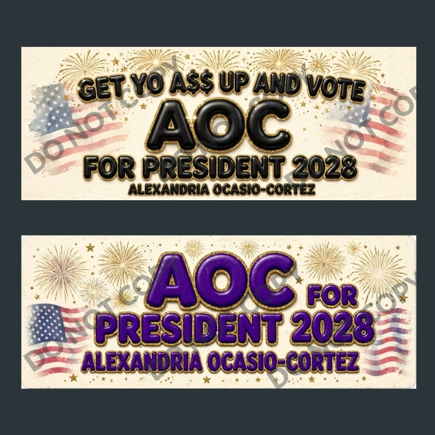 AOC For President Bumper Stickers 10-Pack