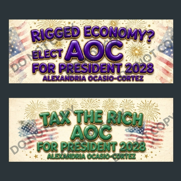 AOC For President Bumper Stickers 10-Pack