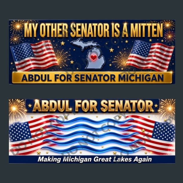 Abdul El-Sayed Michigan Senate Bumper Stickers 10-Pk