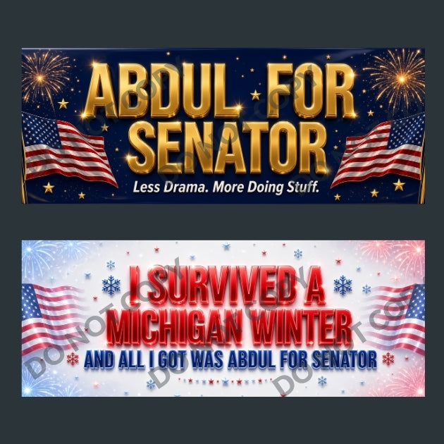 Abdul El-Sayed Michigan Senate Bumper Stickers 10-Pk