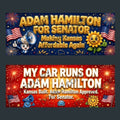 Adam Hamilton Kansas Senate Bumper Stickers 10-Pack
