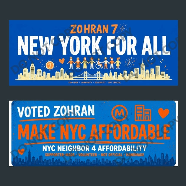 Mamdani for New York Bumper Stickers – 10 Pack
