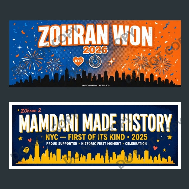 Mamdani for New York Bumper Stickers – 10 Pack