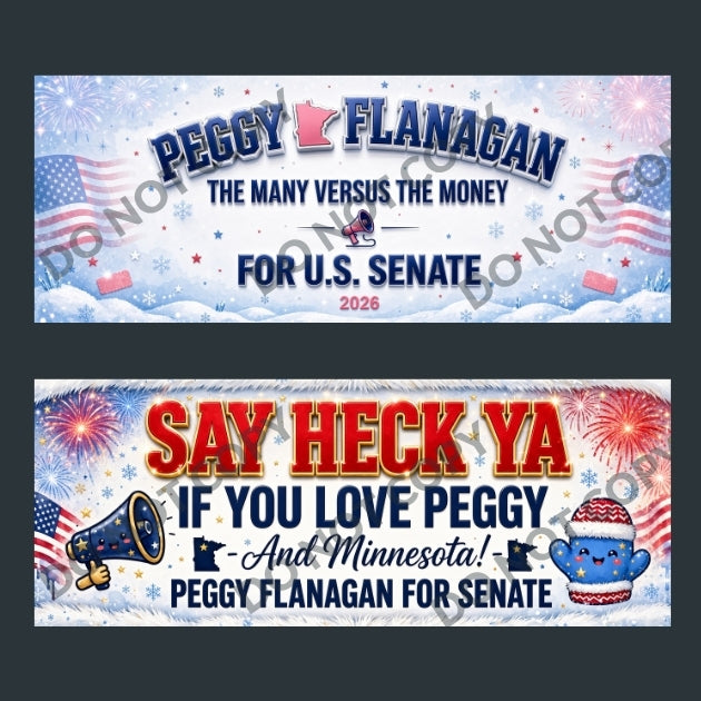 Peggy Flanagan Minnesota Senate Bumper Stickers 10pk