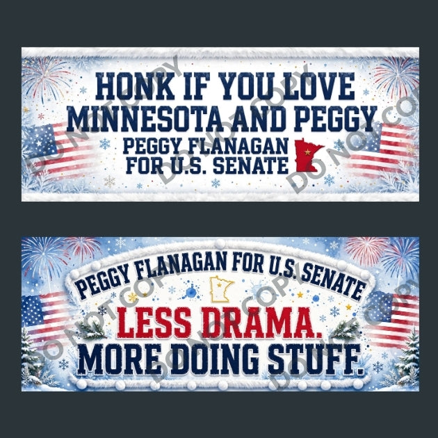 Peggy Flanagan Minnesota Senate Bumper Stickers 10pk