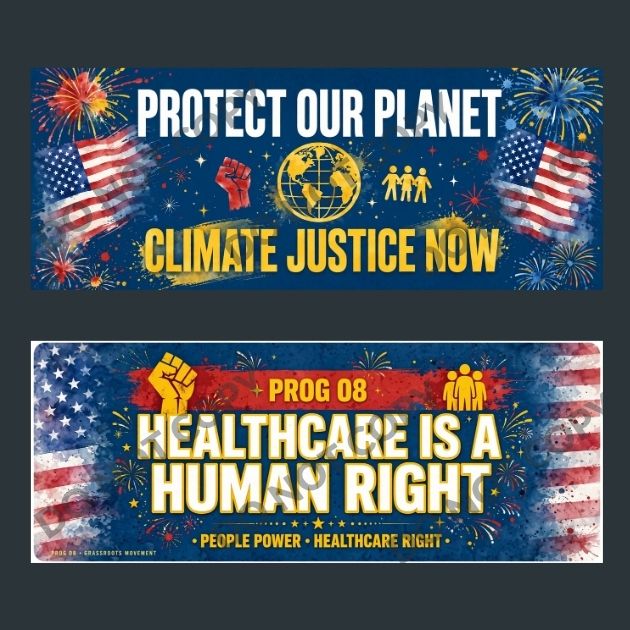 Progressive Movement Bumper Stickers Bundle | 10-Pk